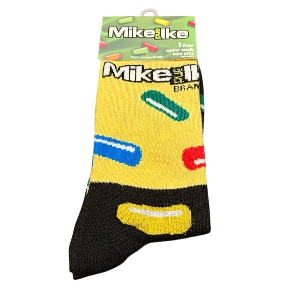 3/$20 Mike and Ike Candy Novelty Socks Food Snack Crew Mens Womens NWT